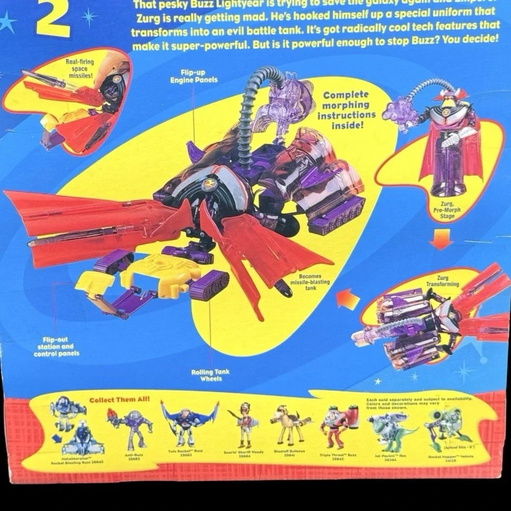 Mattel Toy Story 2 Movie Metal Morphers Tank Smashing Zurg Action Figure Sealed